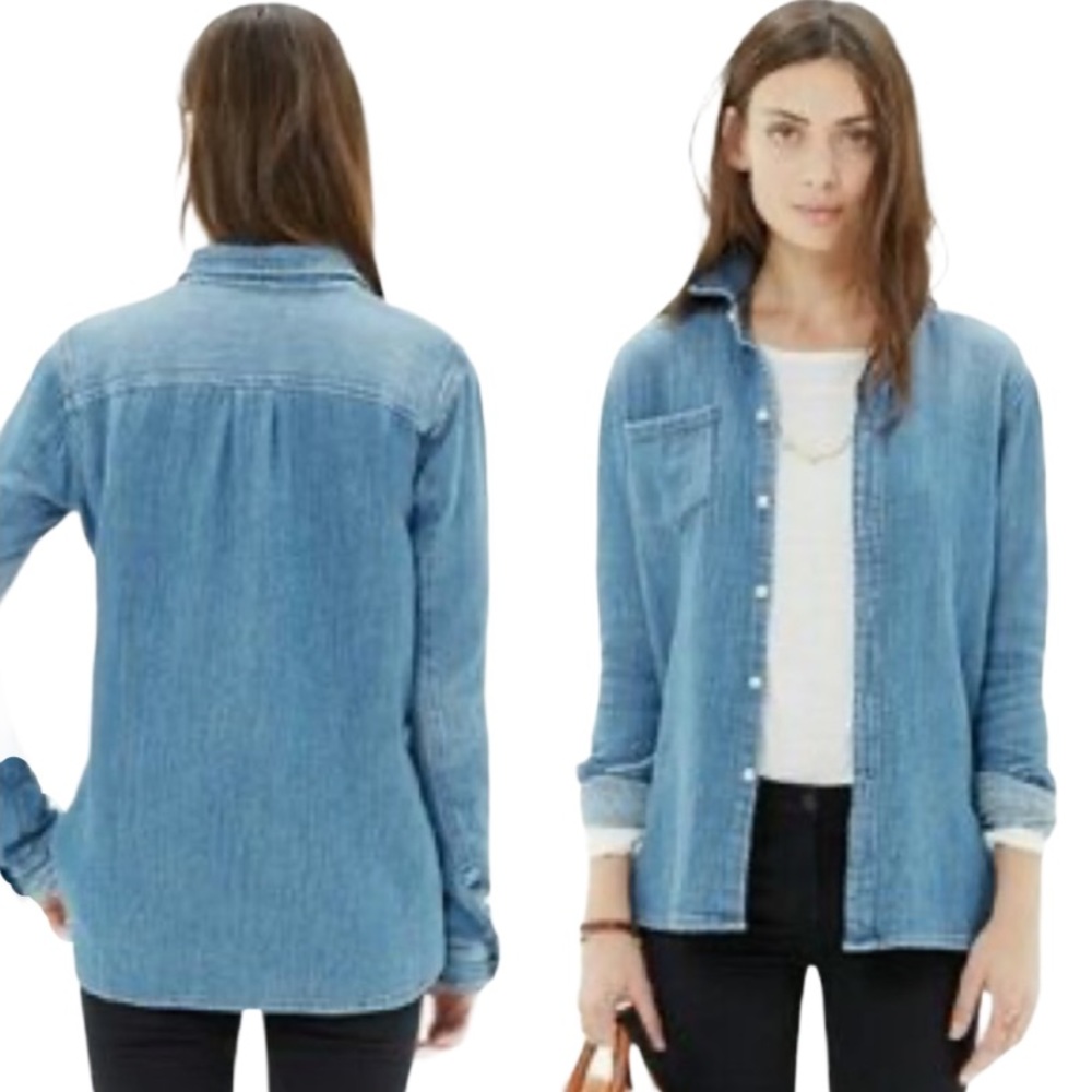 MADEWELL Homestead Chambray Denim Button shirt